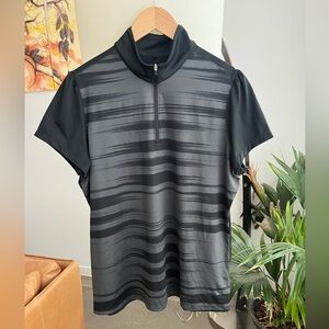 Nike Swing Stripe Golf Dhort Sleeve Top / Polo